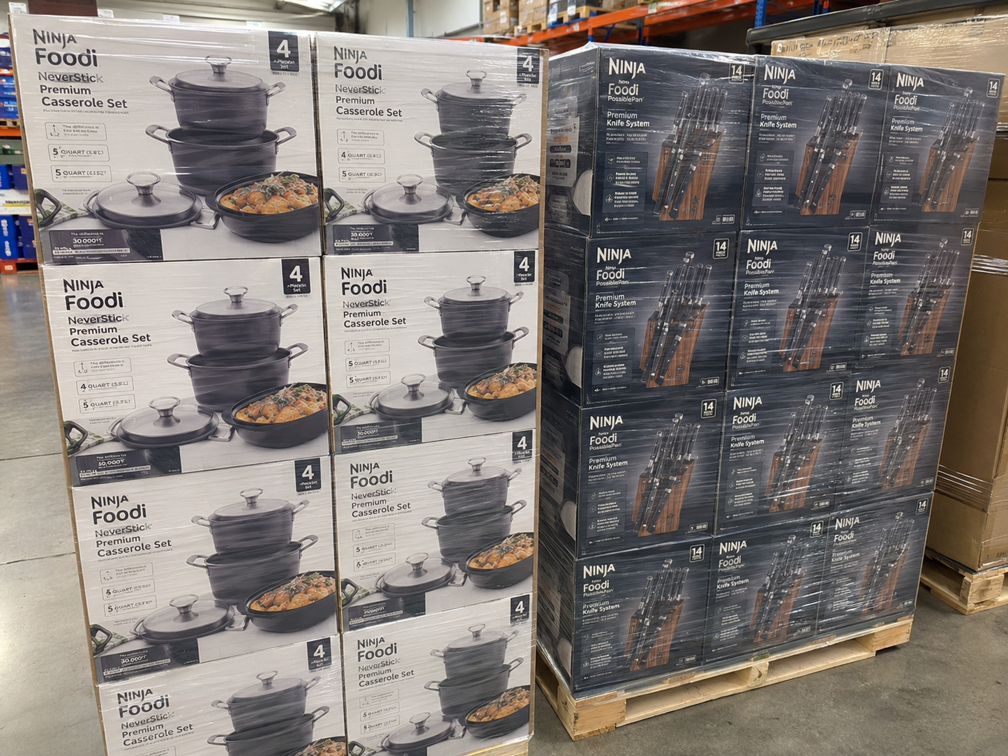 Ninja cookware casserole and knife set pallet for sale