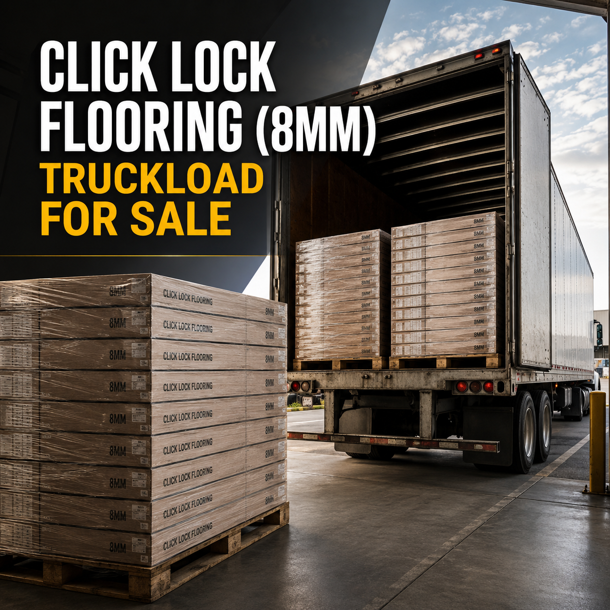 Click Lock Flooring (8mm) truckload for sale