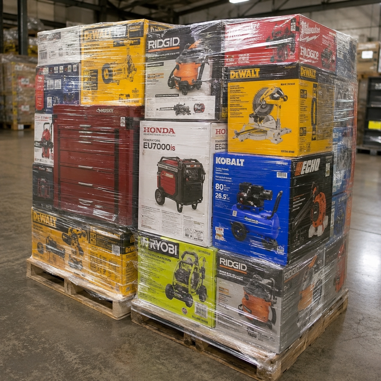 Bulk Milwaukee Dewalt Ryobi truckloads