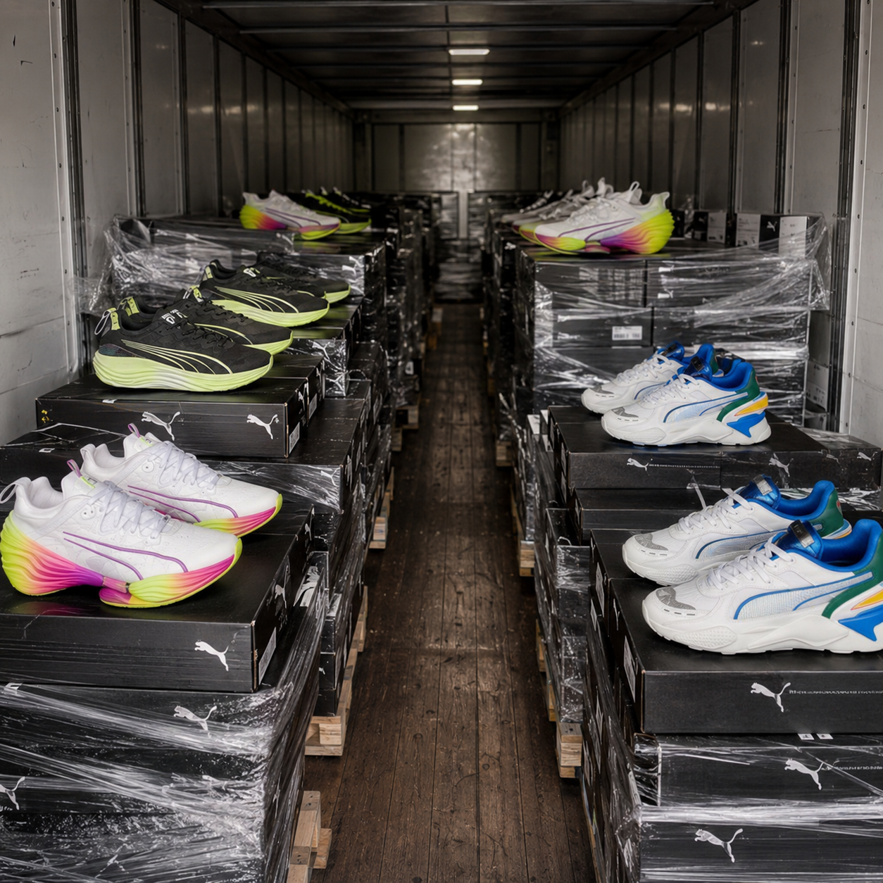 Puma shoe pallets for sale