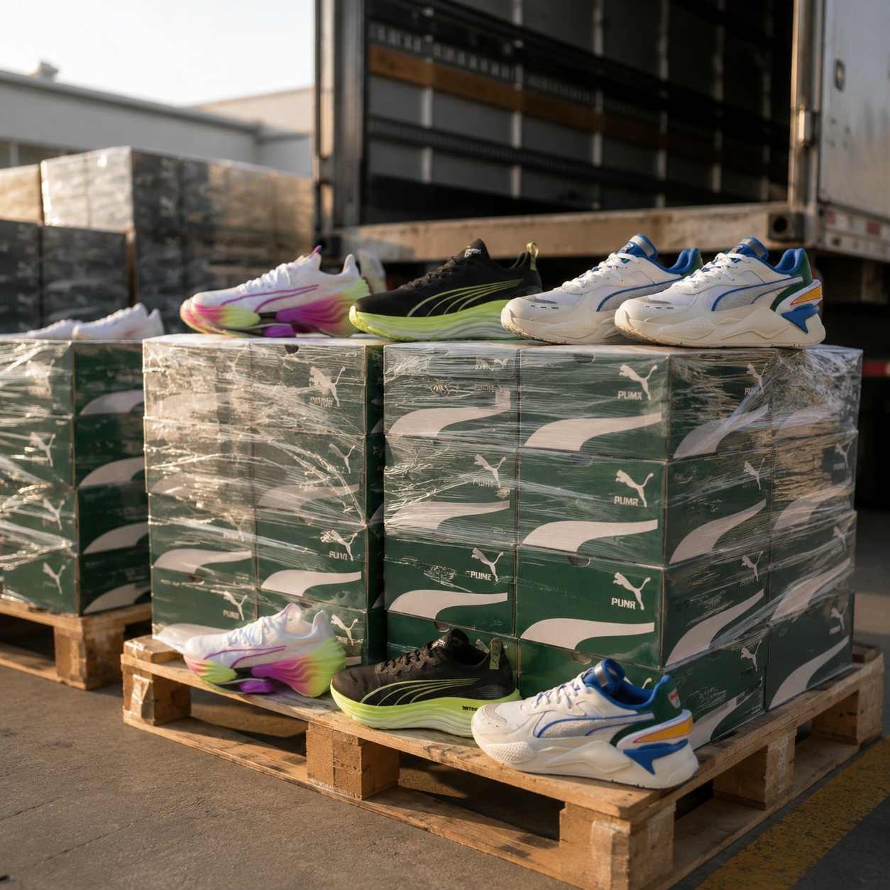 Puma shoe pallets for sale